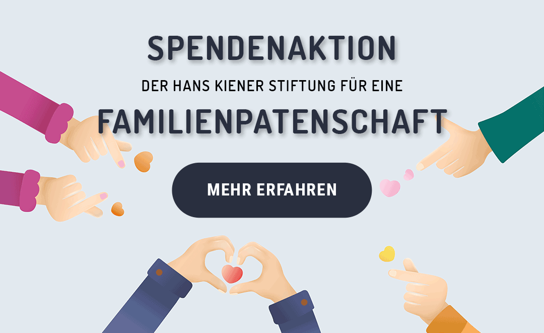 Spendenaktion der Hans Kiener Stiftung für eine Familienpatenschaft des ambulanten Kinderhospizes München